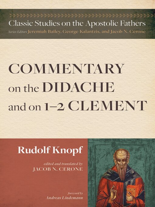 Cover image for Commentary on the Didache and on 1–2 Clement